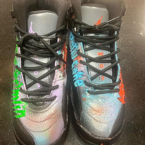 Kodak black custom Sz 4.5 air Jordan retro 12 - Picture 4 of 9